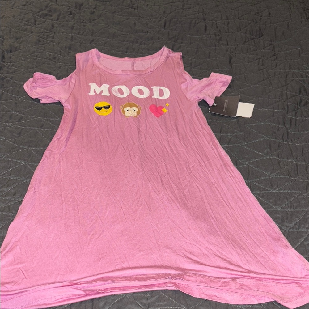 NWT Grayson Social Pink Graphic dress xs cold shoulder mood